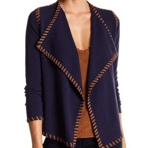 NWT Kier + J Suede Stitch Cashmere Cardigan